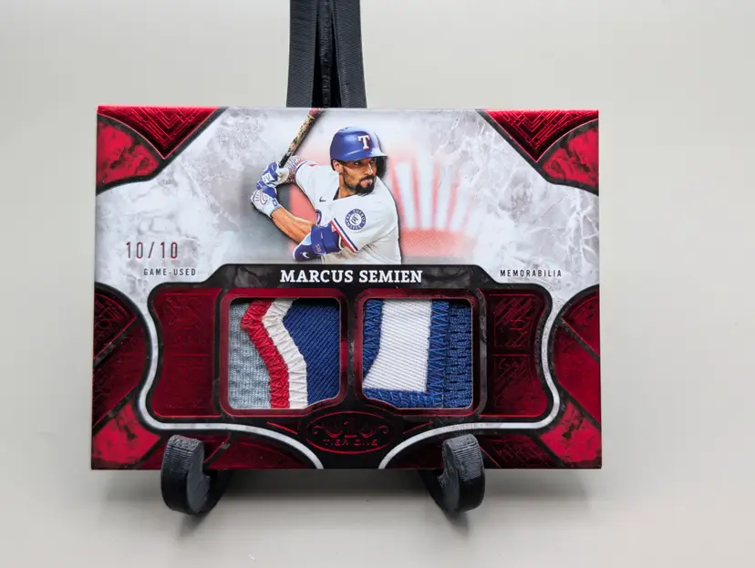 Marcus Semien #/10 2025 Topps Tier One Tier One Relics #T1R-MS - Texas Rangers - (147-411)