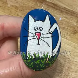 2216 Painted Stone Fridge Magnet