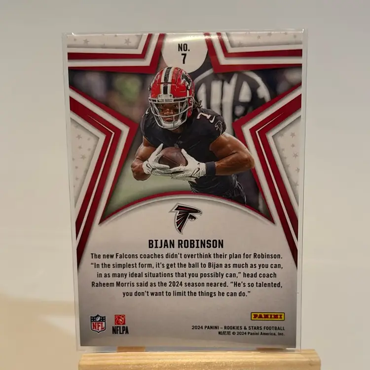 2024 Panini Rookies and Stars #7 Bijan Robinson Atlanta Falcons Jersey Number Match