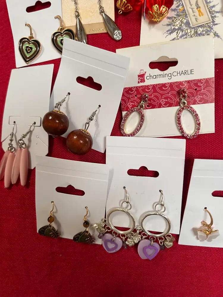 Lot Of Vintage To Modern, 14 Pairs Of Earrings. All New Or Nearly New.  
