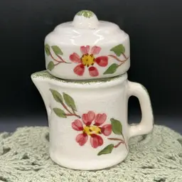 Vintage Mini Pottery Coffee Percolator Salt And Pepper