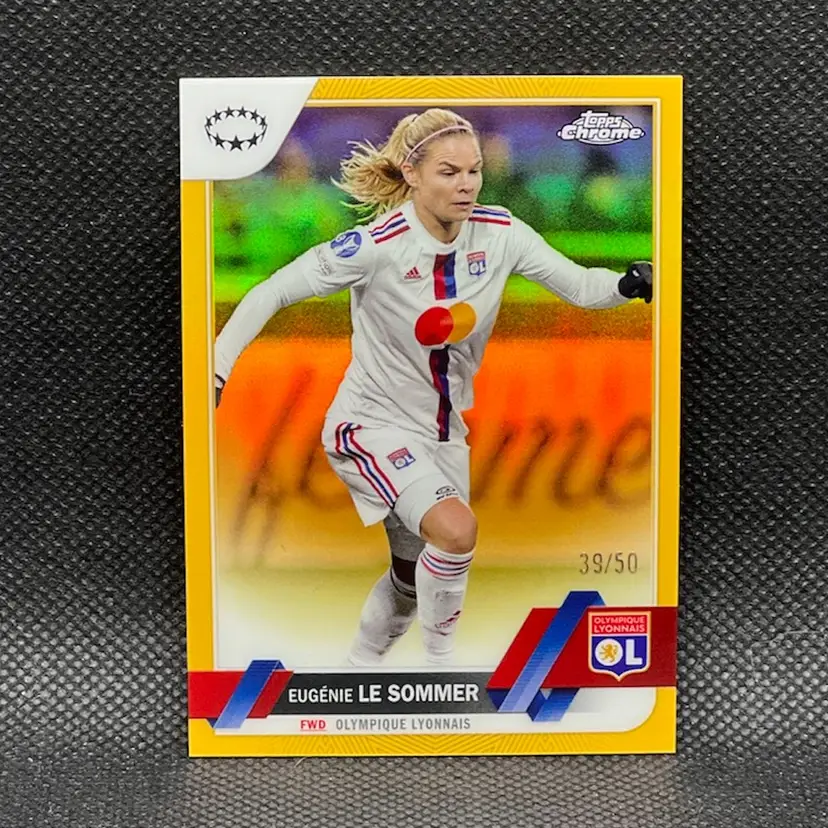 Eugenie Le Sommer 2022/22 Topps Chrome Gold Refractor /50 Soccer Card