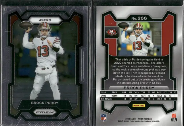 Brock Purdy Lot of 10 Football Cards San Francisco 49ers  CC21