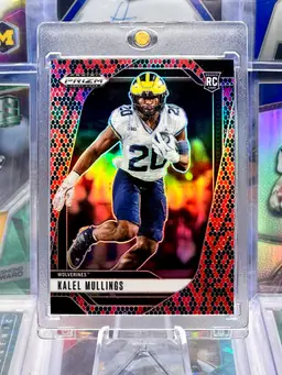 Kalel Mullings 2025 Prizm Rookie RC CASE HIT SSP Snake Skin Michigan Wolverines