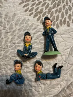Vintage Enesco Japan Boyscout Figurines