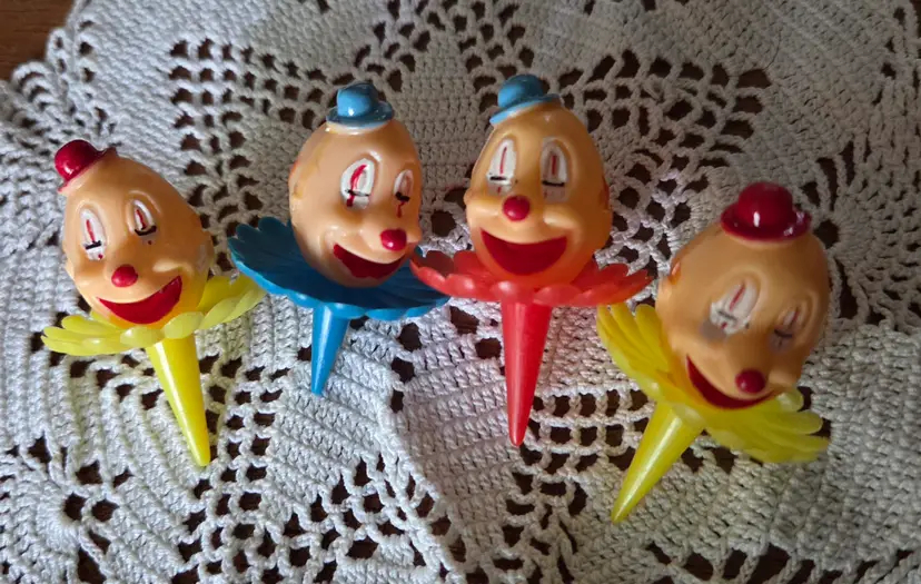 Vintage Wilton Clown Cupcake Picks