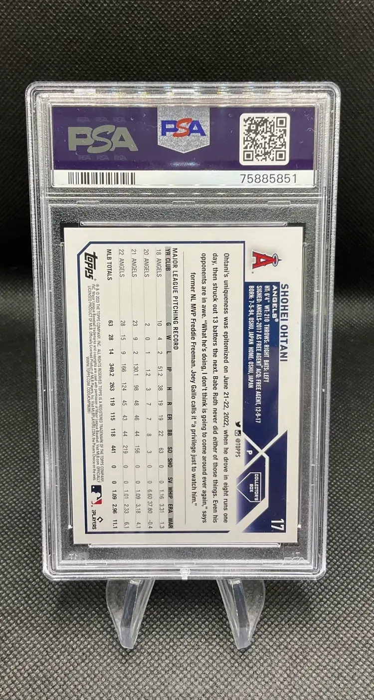 SHOHEI OHTANI 2023 Topps Collector Box Foil Board PSA 10- Los Angeles Angels