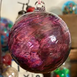 Purple/amethyst Glass Orb Ornament