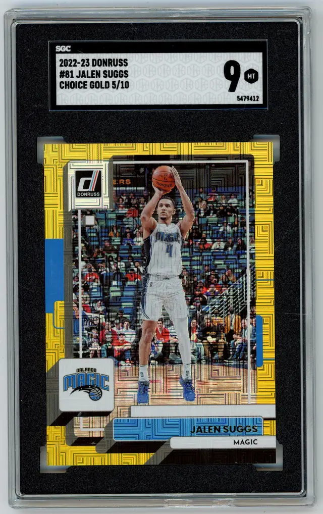 2022-23 Donruss JALEN SUGGS /10 Choice Gold SSP #81 MAGIC SGC 9 MT