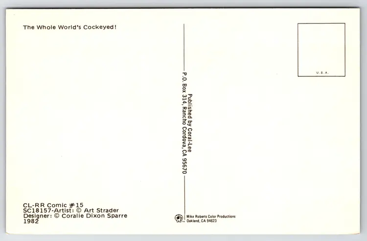 Postcard The Whole World's Cockeyed The Milky Way Space Astronomy Humor