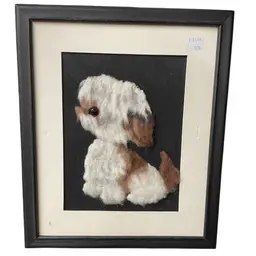 Vintage Japanese Bunka Embroidery Puppy