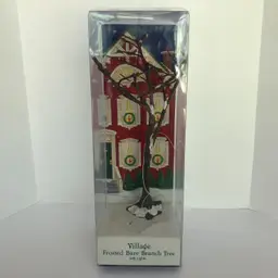 Dept 56 Village Frosted Bare Branch Tree Color Lights #52434 w/Box WORKS