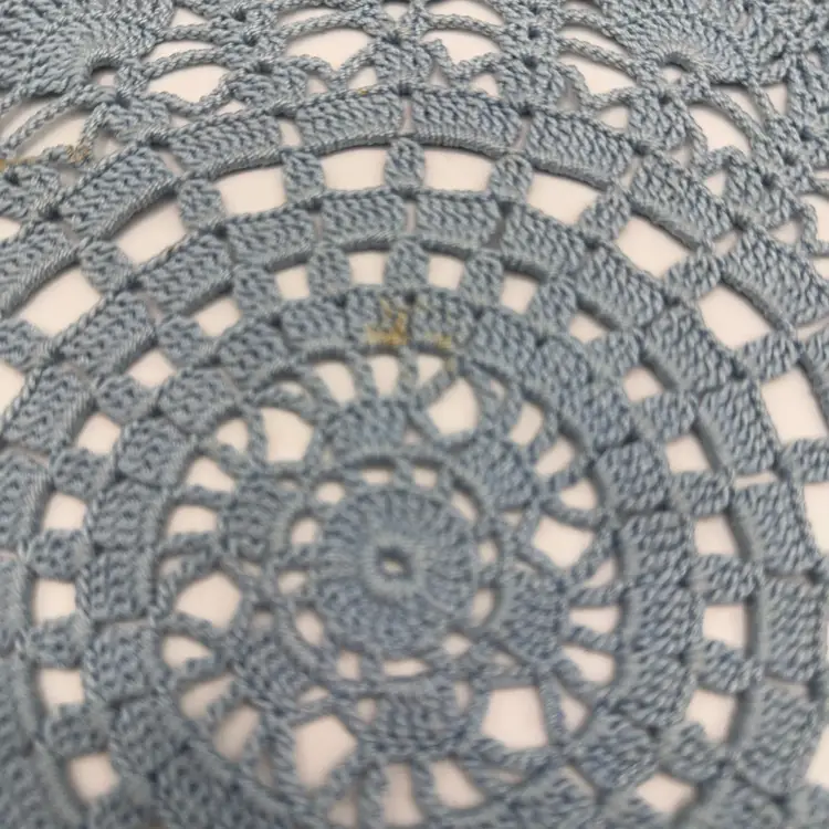 Blue Flower Crochet Doily