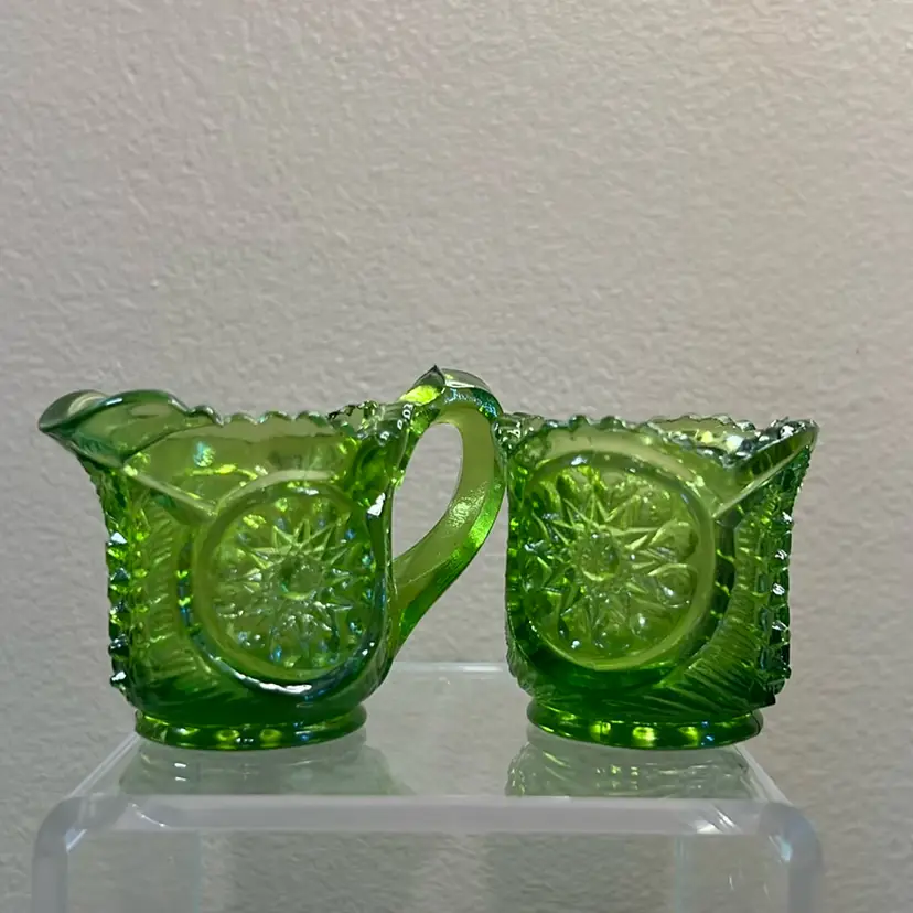 Vintage Green Mini LE Smith Sugar And Creamer