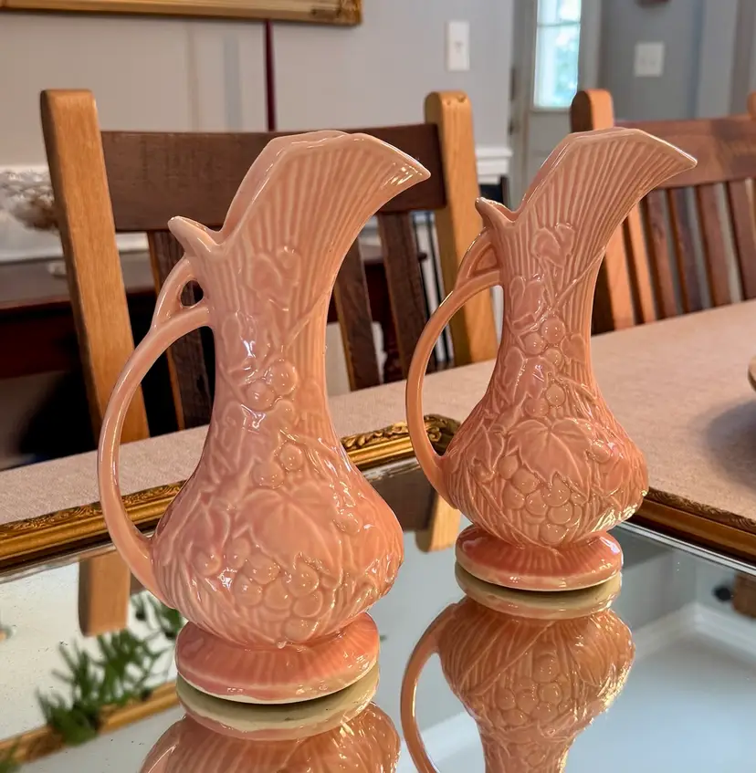 Vintage McCoy Pottery Vases/ Pitchers- Pair Of 2