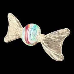 Murano Glass Candy Colorful Swirls 3”