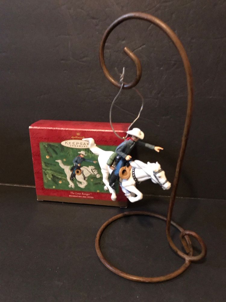 2000 Hallmark Keepsake The Lone Ranger Silver Horse John Reid Christmas Ornament