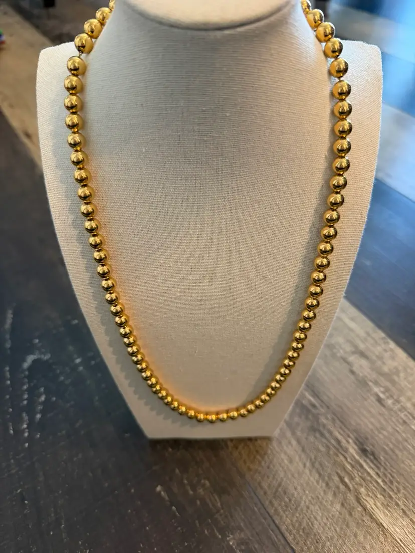 Vintage Napier Gold Toned Beaded Necklace