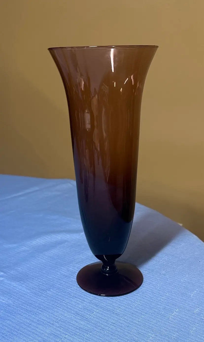 Empoli Amethyst Glass Vase 10.75” tall