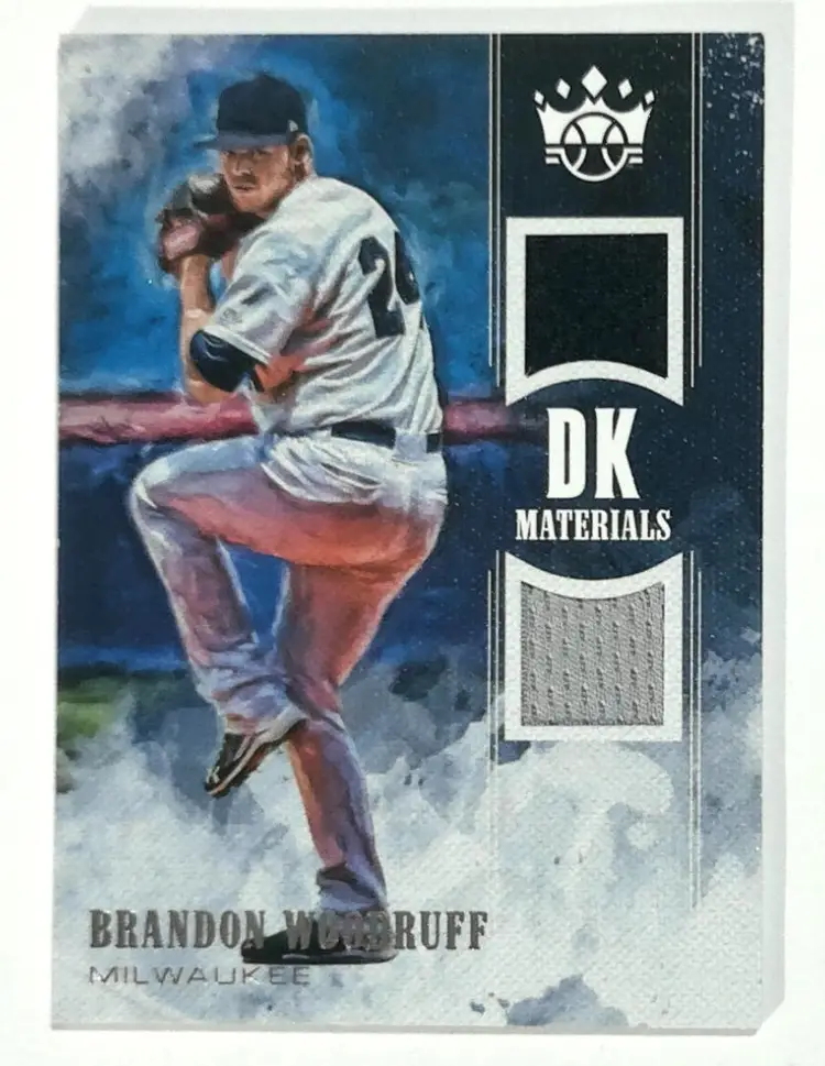 2018 Panini Diamond Kings  DKM-BW Brandon Woodruff Milwaukee Brewers 2 Patch Color Match Relic