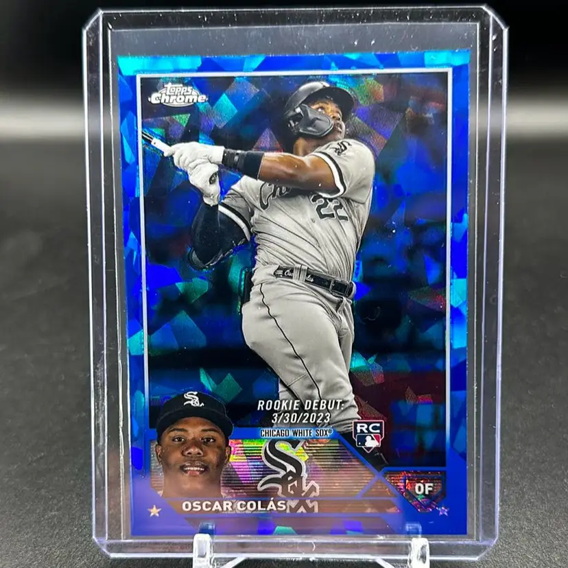 Oscar Colás 2023 Topps Chrome Update Sapphire Rookie Debut RC Chicago White Sox