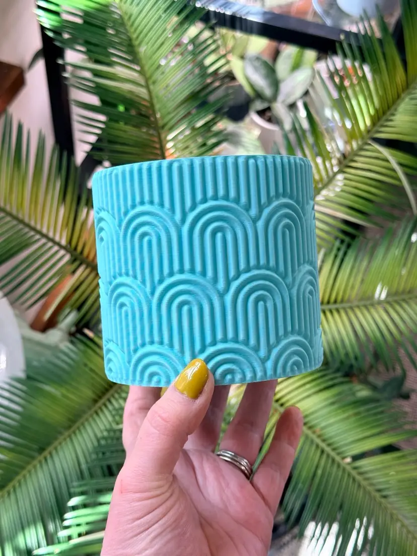 Plant Cover Pot - Boho Rainbow - 4” x 4” Inner