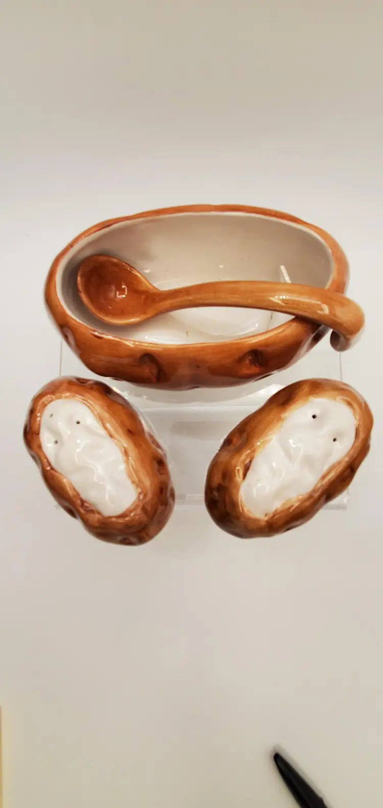Ceramic Baked Potatoes w/ Serving Dish & Ladle by Houston Harvest