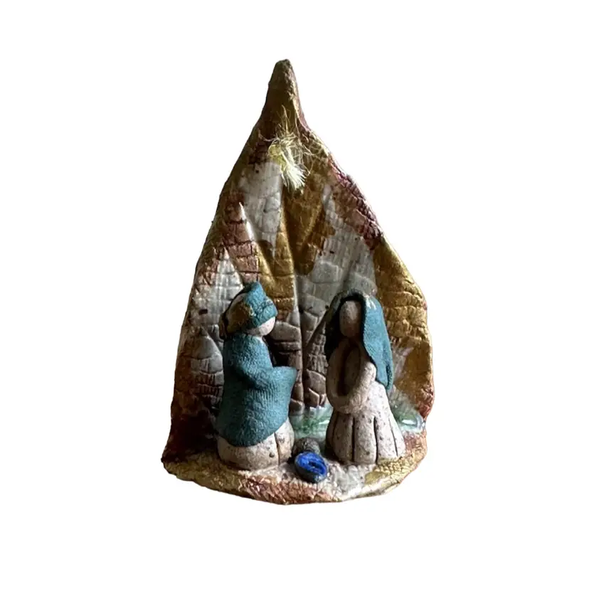 Nativity Pottery Ornament