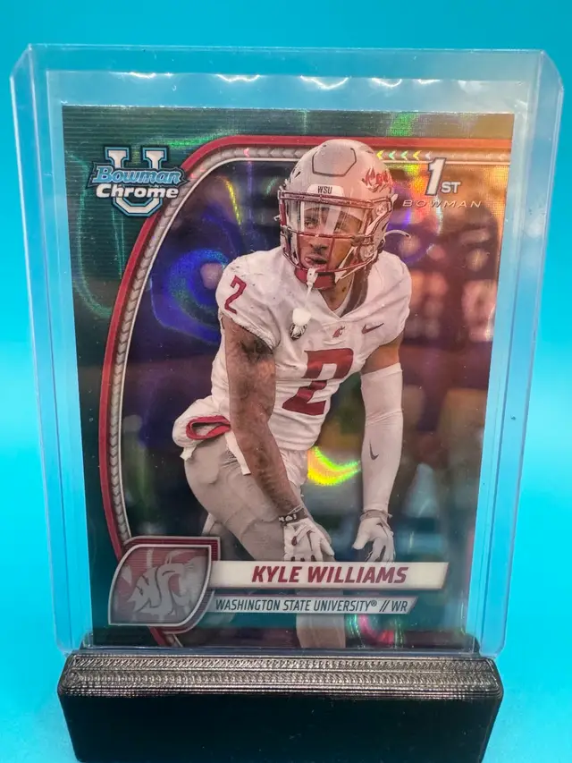 Kyle Williams 1st Bowman Chrome U Teal Lava Refractor New England Patriots