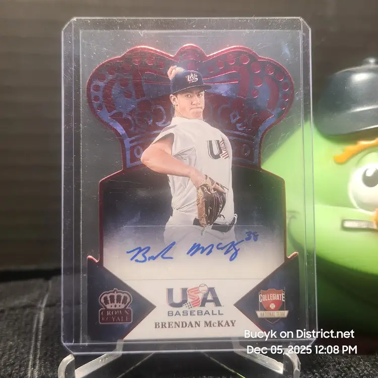 2015 Team USA Crown Royale Red Auto - Brendan McKay Tampa Bay Rays 23/50