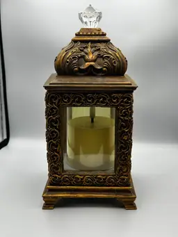 A26 Decorative ornate gold-tone lantern
