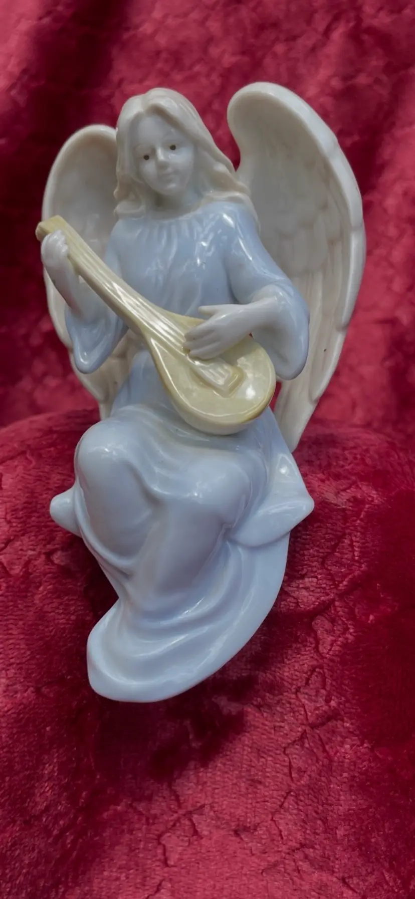 Shelf Sitting Angel Playing Mandolin