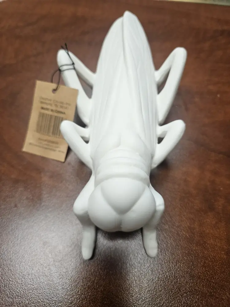 Grasshopper White Bisque Figurine