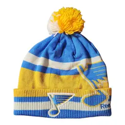 Reebok St. Louis Blues Center Ice Collection winter pom hat