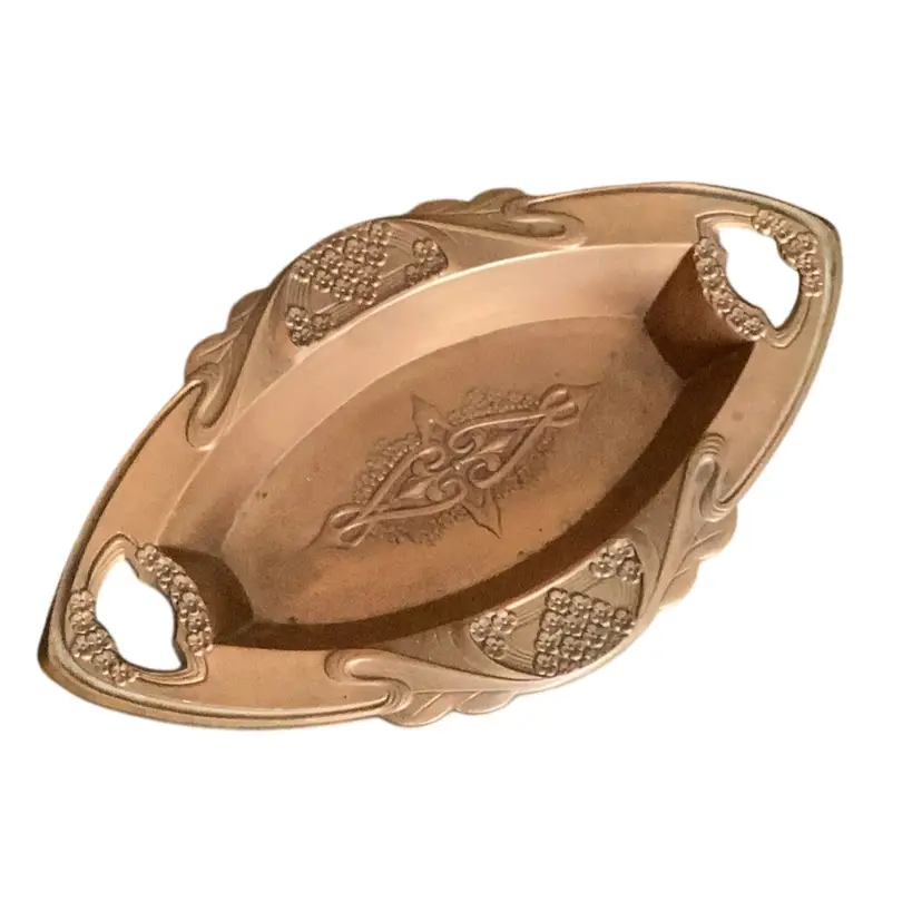 Beautiful Hand Hammered Copper Tray. 15 X 8.75 Inches