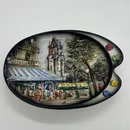 Vintage Ceramic Palette Wall Decor Paris France Les Deux Magots Cafe