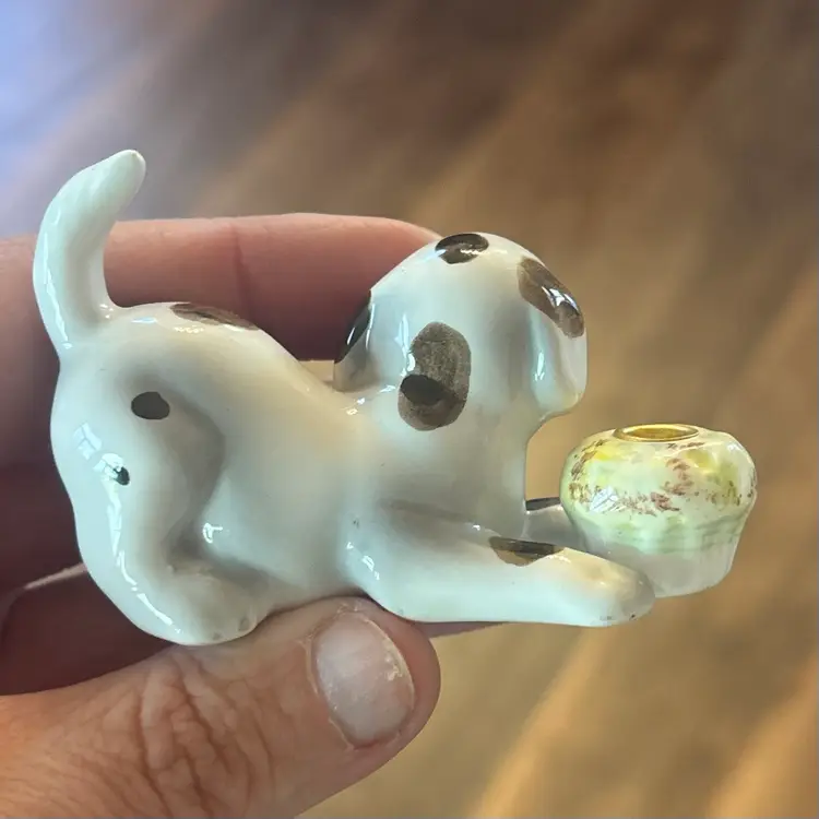 Vintage Princess House Ceramic Dog Trinket