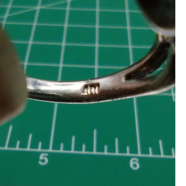 Vintage Sterling Silver Marcasite 4 Linked Hearts Ring Sz 8 Marked Thai ATI 925 Valentine's Day