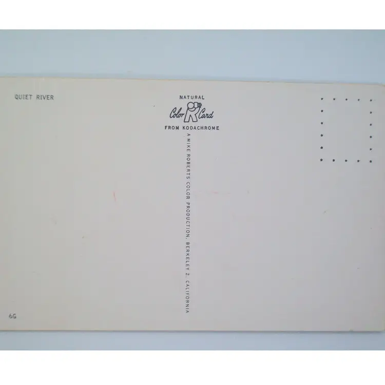 Kodachrome Natural Color Mike Roberts Quiet River Unposted Color RPPC Postcard