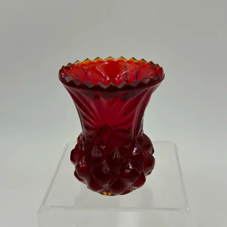 Vintage Amberina Toothpick Holder It Glows