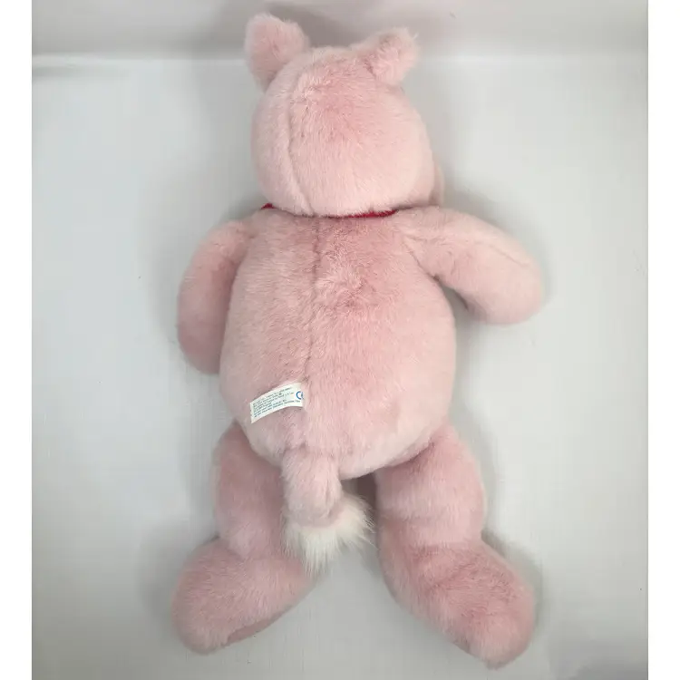 Gund Heads Tales Pink Rhinoceros Plush Vintage Stuffed Animal Lovey 18”