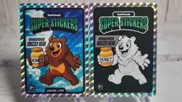 VeeFriends Manga Super Stickers Gracious Grizzly Bear /399 Cloud Splash & B&W SP