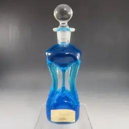 1950s Kluk Kluk PERFUME Bottle by Joseph Bang for Holmegaard Pinched Destinee De Beaufort - Sweden