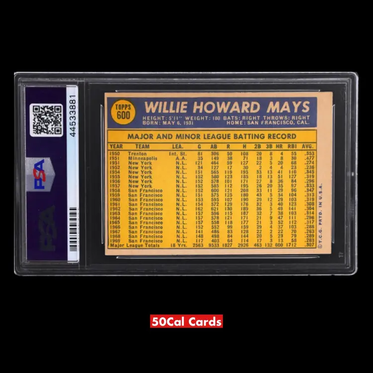 1970 Topps Willie Mays #600 PSA 6 EX-MT