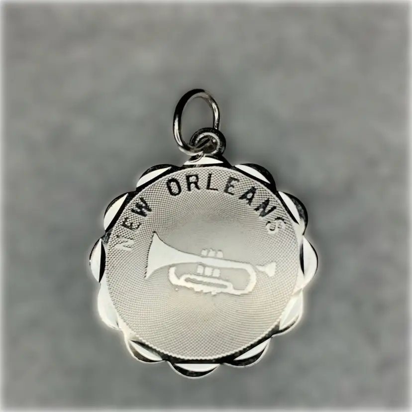 .925 Sterling Silver CREA New Orleans Charm Trumpet