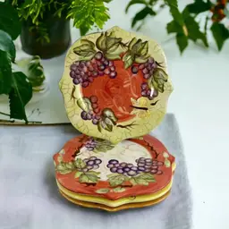 Tuscany By Patricia Brubaker Dessert Plate Ambiance Collection Set Of 4 Grapes