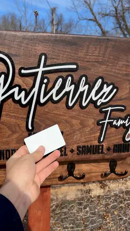 Custom Solid Walnut Concealment Wall Box w/ RFID Lock & Key Hooks – Personalized Family Name