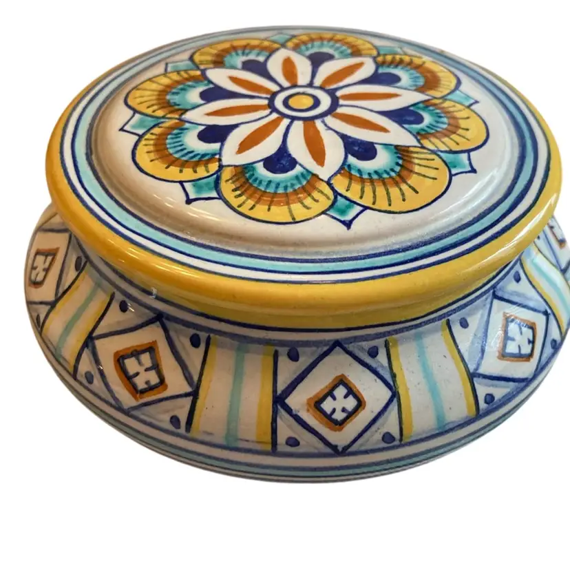 Ceramic Trinket Box Made In Italy