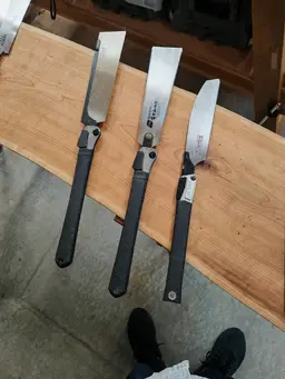 Set of three Japanese saws foldable