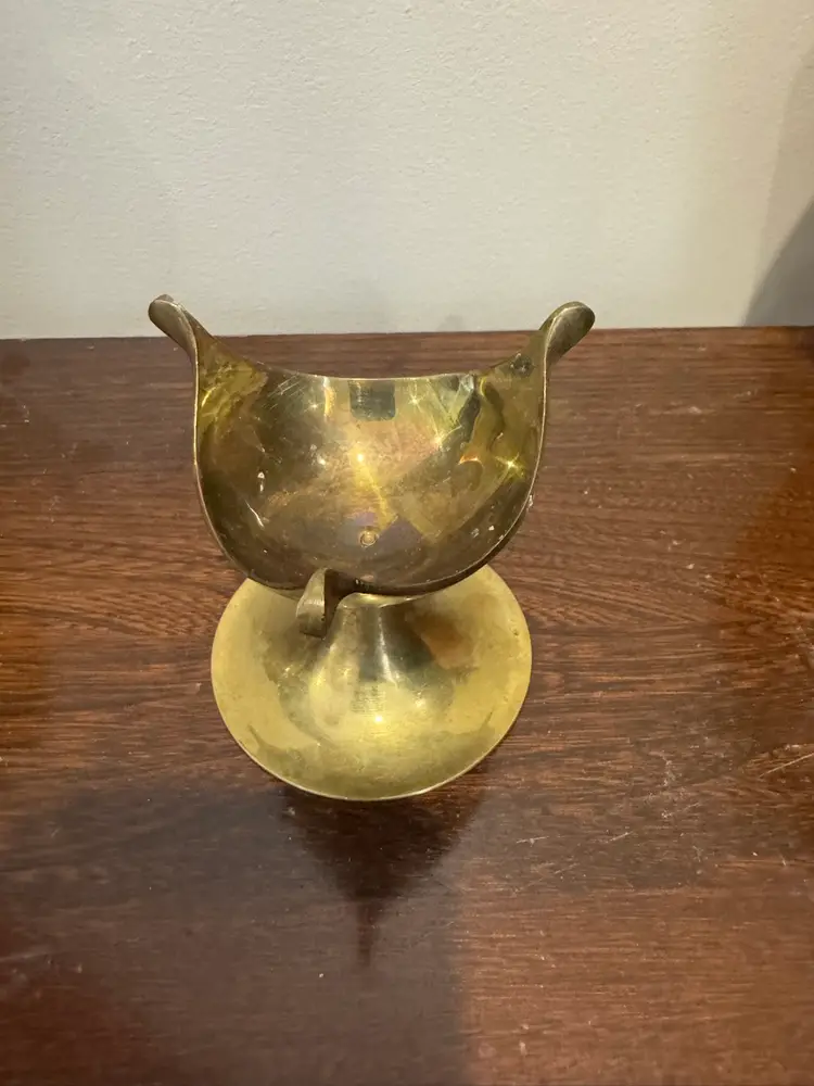 Vintage Brass Mid Century Modern Incense/candle Holder Or Catchall